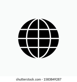 Globe Icon - Vector, Sign and Symbol for Design, Presentation, Website or Apps Elements.