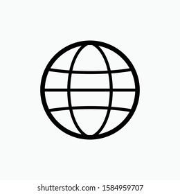 Globe Icon - Vector, Sign and Symbol for Design, Presentation, Website or Apps Elements.