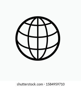 Globe Icon - Vector, Sign and Symbol for Design, Presentation, Website or Apps Elements.