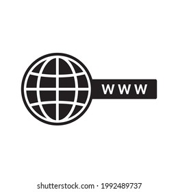 Globe icon vector. Simple design on white background.