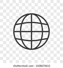 Globe icon vector. Simple globe sign in modern design style for web site and mobile app. EPS10