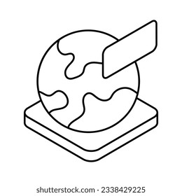 Globe Icon, vector stock illustration.