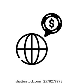 Globe icon vector stock illustration