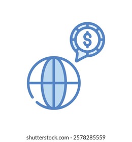 Globe icon vector stock illustration