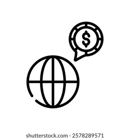Globe icon vector stock illustration