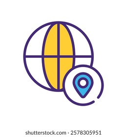 Globe icon vector stock illustration