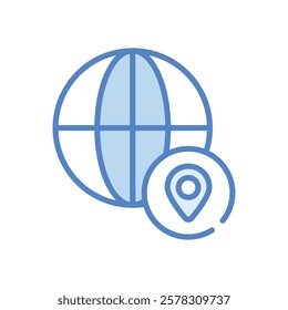 Globe icon vector stock illustration