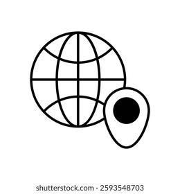 Globe icon vector stock illustration