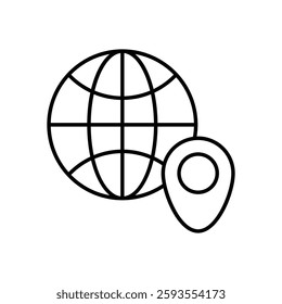 Globe icon vector stock illustration