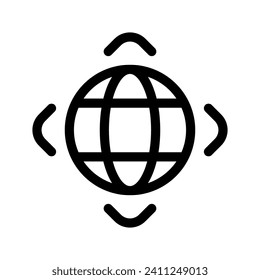 Globe Icon Vector Symbol Design Illustration