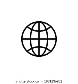 globe icon vector symbol of go to web