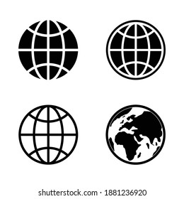 Globe Icon Vector Symbol Of Go To Web