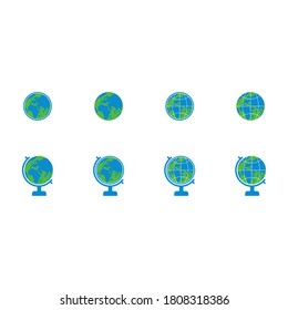 globe icon vector symbol isolated illustration white background