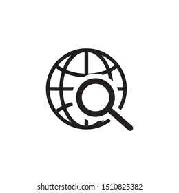 globe icon vector symbol template