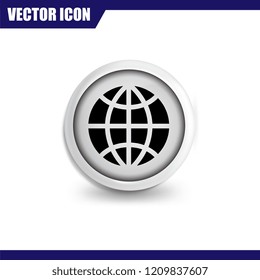 Globe icon vector. vector icon template