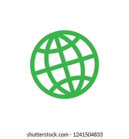 Globe Icon Vector Template.