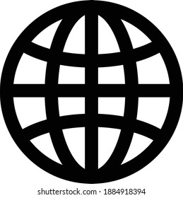 Globe-Symbol-Vektorgrafik. Website-Symbol einzeln