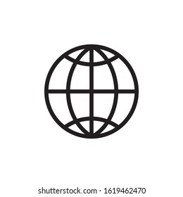 Globe icon vector. World, geography, earth icon symbol isolated