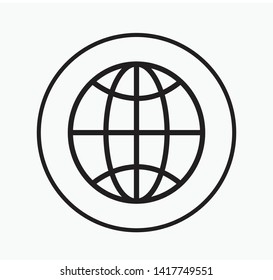 Globe icon vector ,world icon illustration
