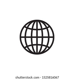 Globe icon vector. World icon illustration. Simple design on white background.