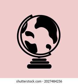Globe icon vector of the world, world planet icon vector 