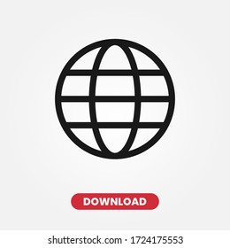 Globe Icon vector . World sign