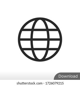 Globe Icon Vektor. Weltunterschrift
