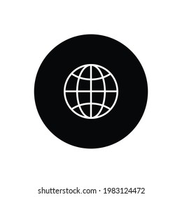 Globe icon vector. World sign