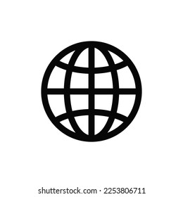 Vector de icono de globo. Signo del mundo
