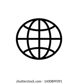 globe icon vector, world symbol.