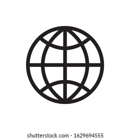 Globe icon vector. World icon symbol design