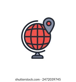 Vector. Símbolo de estilo lineal editable.Símbolo de estilo para uso Diseño web,logotipo.Ilustración de símbolo.