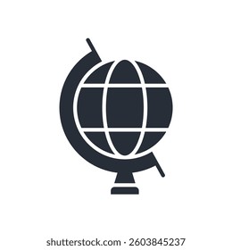 globe icon. vector.Editable stroke.linear style sign for use web design,logo.Symbol illustration.