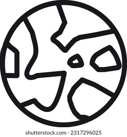 Globe-Symbol: Eine visuelle Darstellung der Erde, die Kontinente, Ozeane und geografische Merkmale darstellt