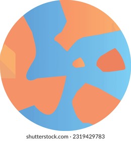 Globe Icon: A visual representation of the Earth, portraying the continents, oceans, and geographical features