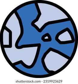 Globe Icon: A visual representation of the Earth, portraying the continents, oceans, and geographical features