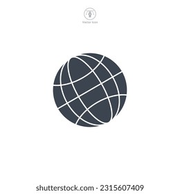 Globe icon. A visually appealing and interconnected vector illustration of a globe, symbolizing global presence, international reach, and connectivity.
