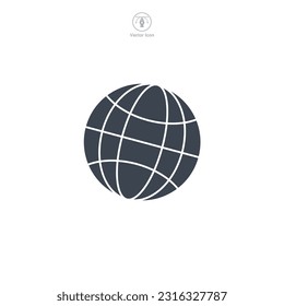 Globe icon. A visually appealing and interconnected vector illustration of a globe, symbolizing global presence, international reach, and connectivity.