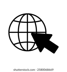 Globe icon. A visually appealing and interconnected vector illustration of a globe, symbolizing global presence, international reach, and connectivity.