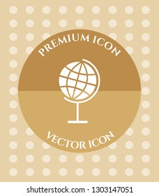 Globe Icon for Web. Application, Software & Graphic Design.