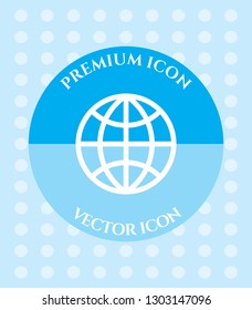 Globe Icon for Web. Application, Software & Graphic Design.