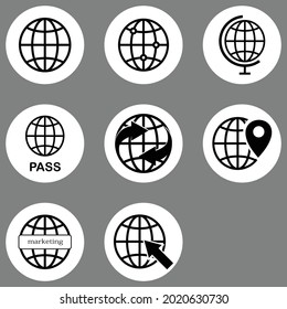 globe icon for web, globe icon for business, vector symbol illustration