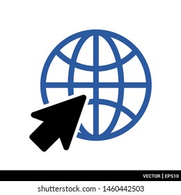 Globe icon. web icon flat vector illustration. EPS 10