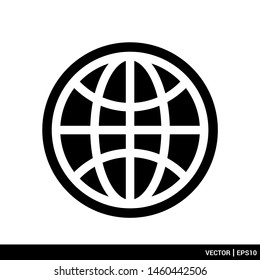 Globe icon. web icon flat vector illustration. EPS 10