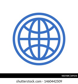 Globe icon. web icon flat vector illustration. EPS 10