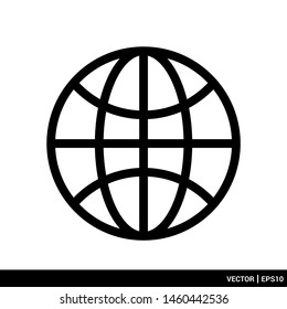 Globe icon. web icon flat vector illustration. EPS 10
