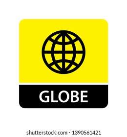 Globe icon for web and mobile