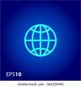 Globe icon for web and mobile