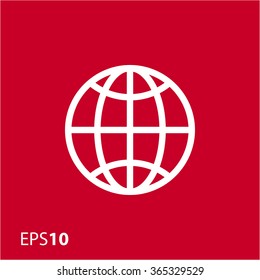Globe icon for web and mobile