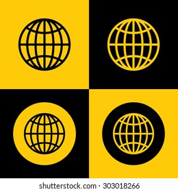 Globe Icon for Web & Mobile. Eps-10.